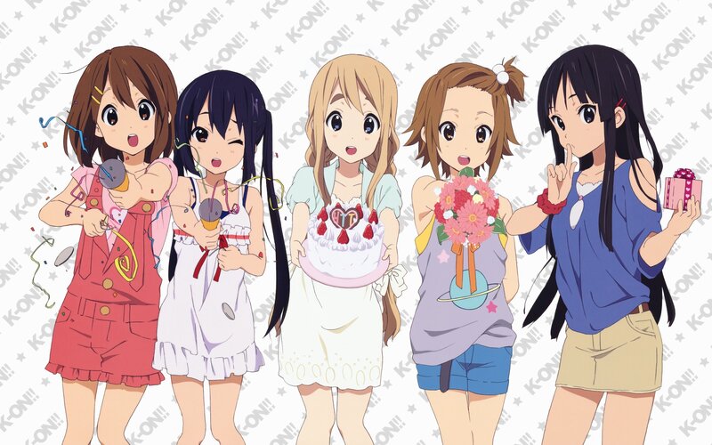 anime girls celebrating