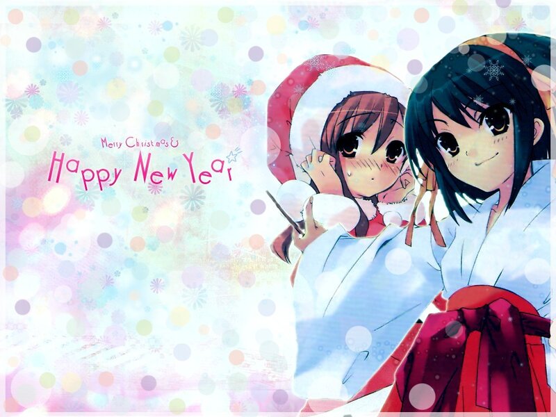 Anime girls celebrating holidays