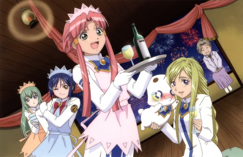 Anime Girls Celebrating — Pink