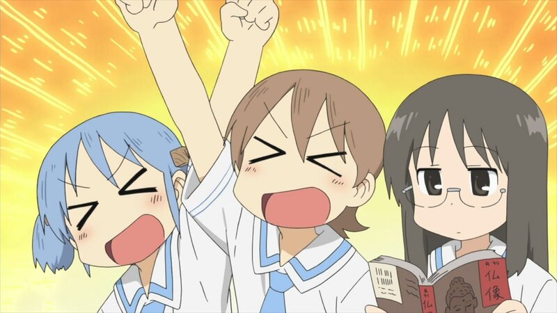 anime girls cheering together