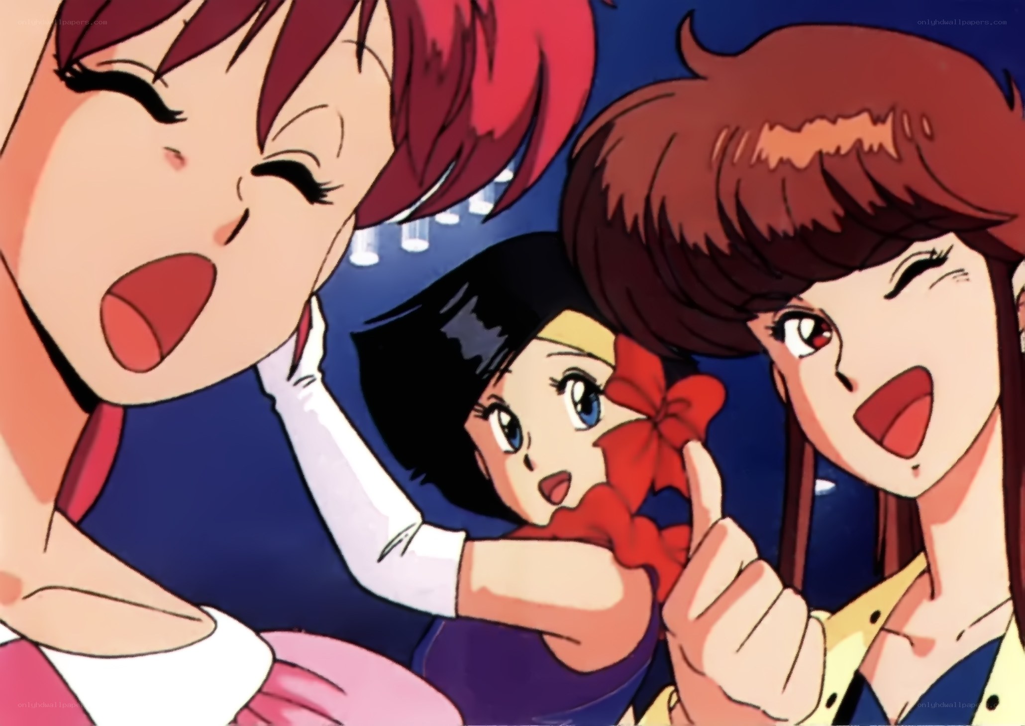 anime girls cheering