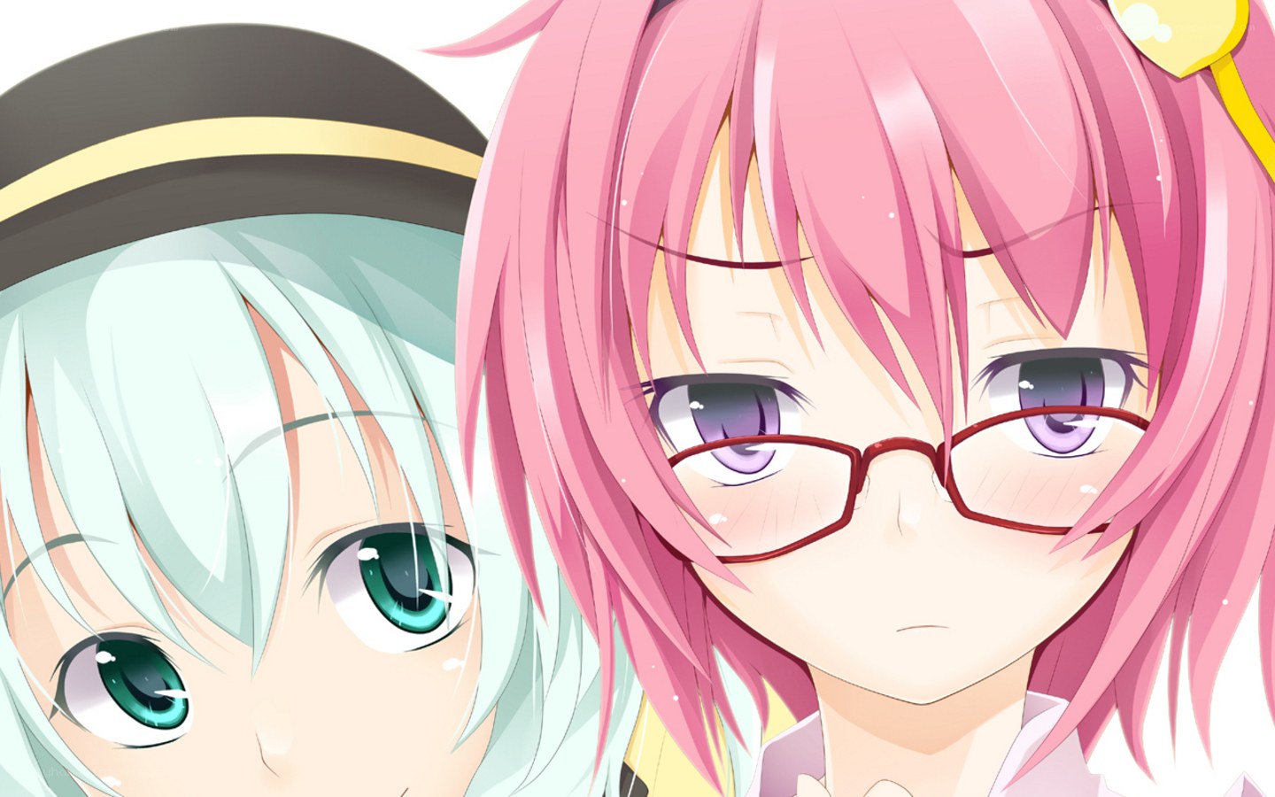 anime girls close-up