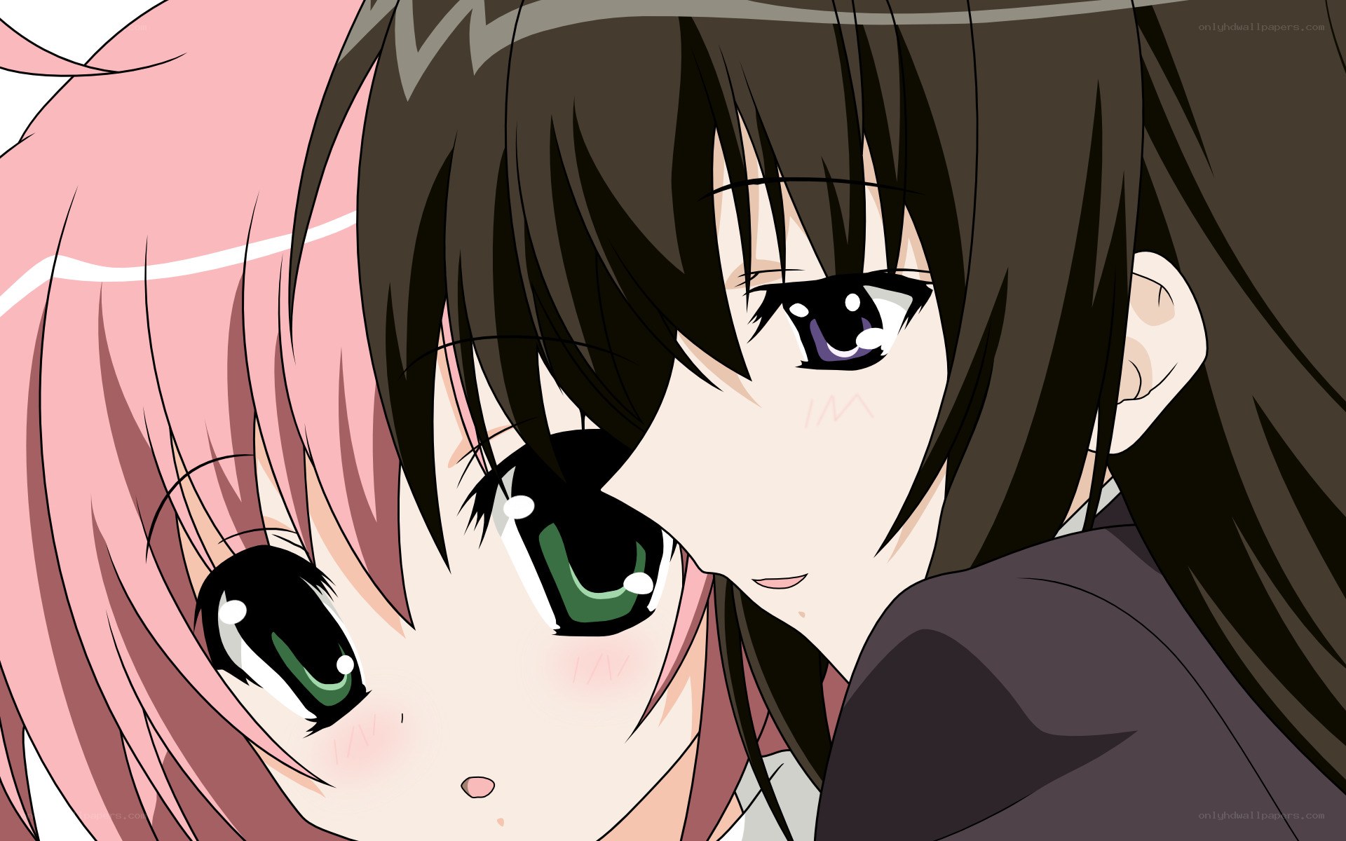 anime girls close-up