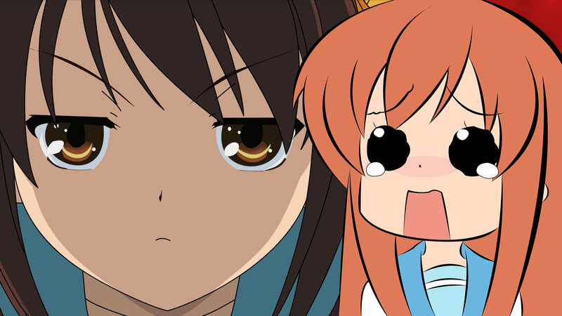 anime girls close-up