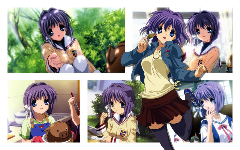 anime girls collage