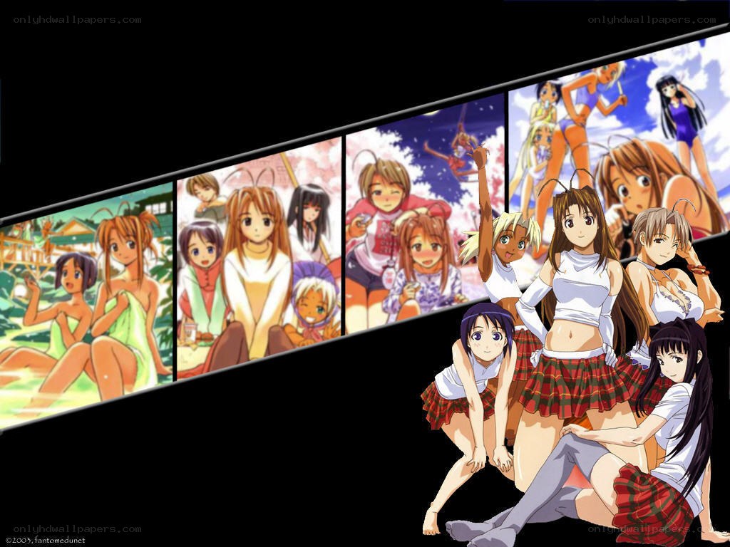 anime girls collage