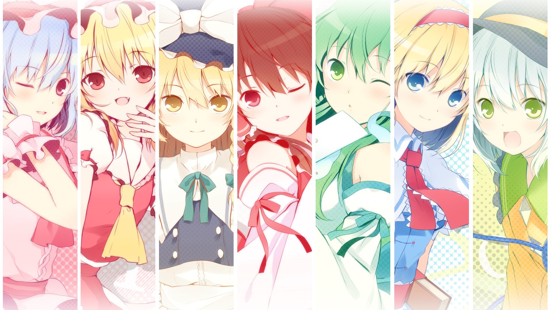 anime girls collage