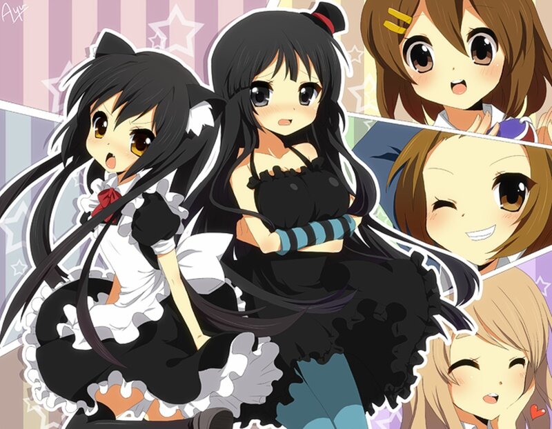 anime girls collage