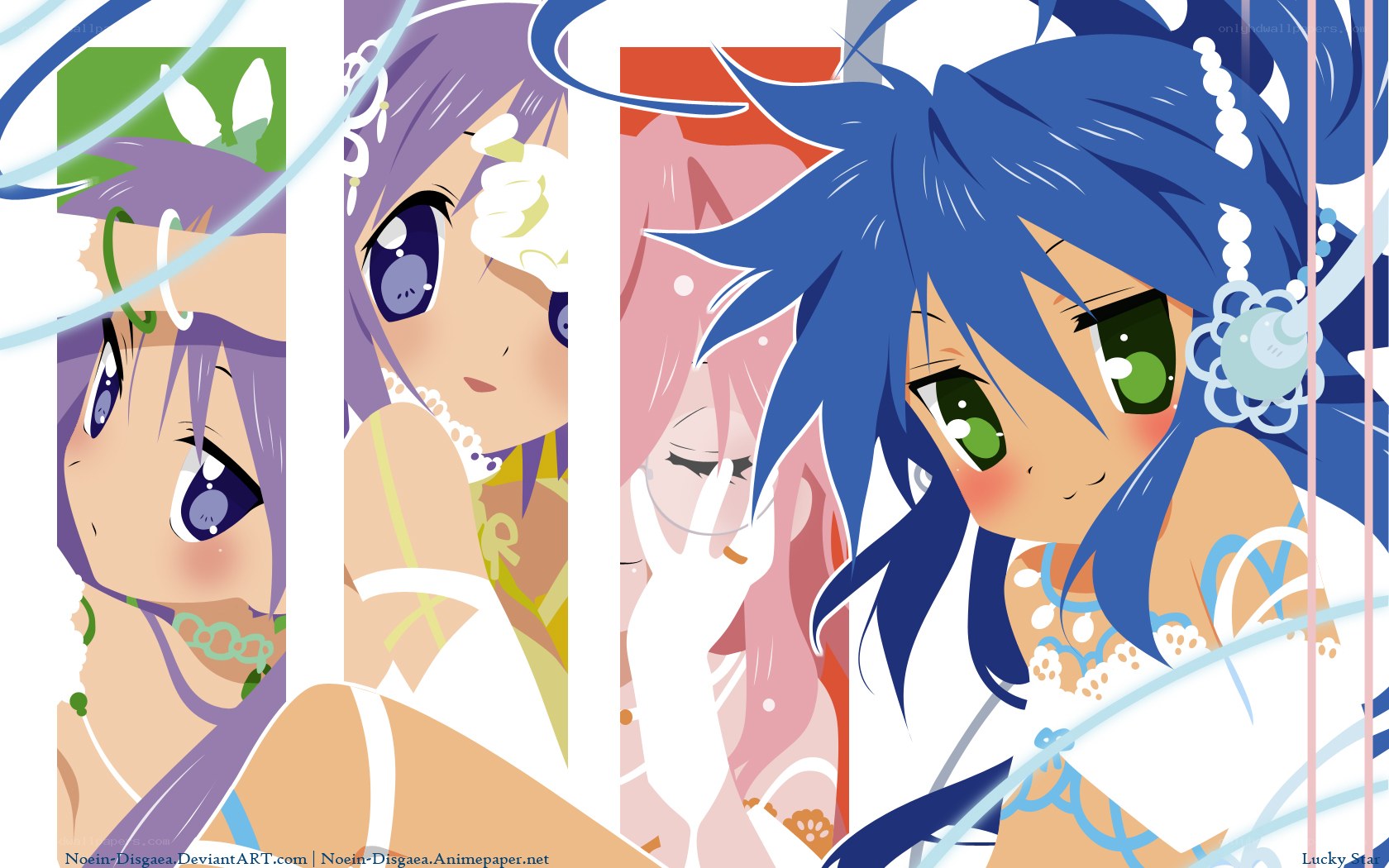 anime girls collage