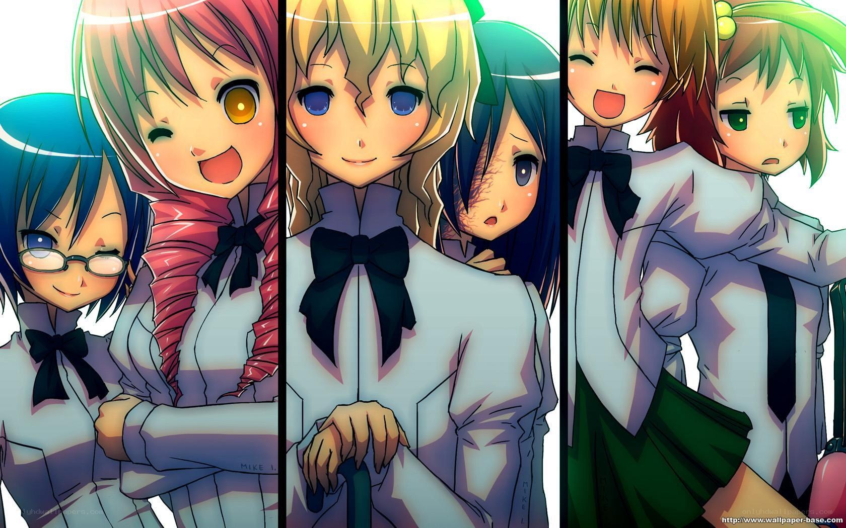 Anime girls collage