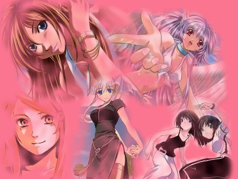 Anime girls collage artwork