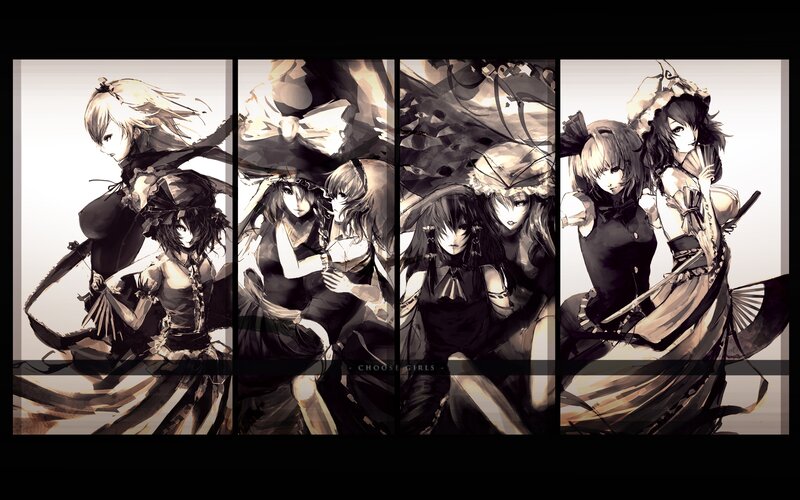 anime girls collage artwork