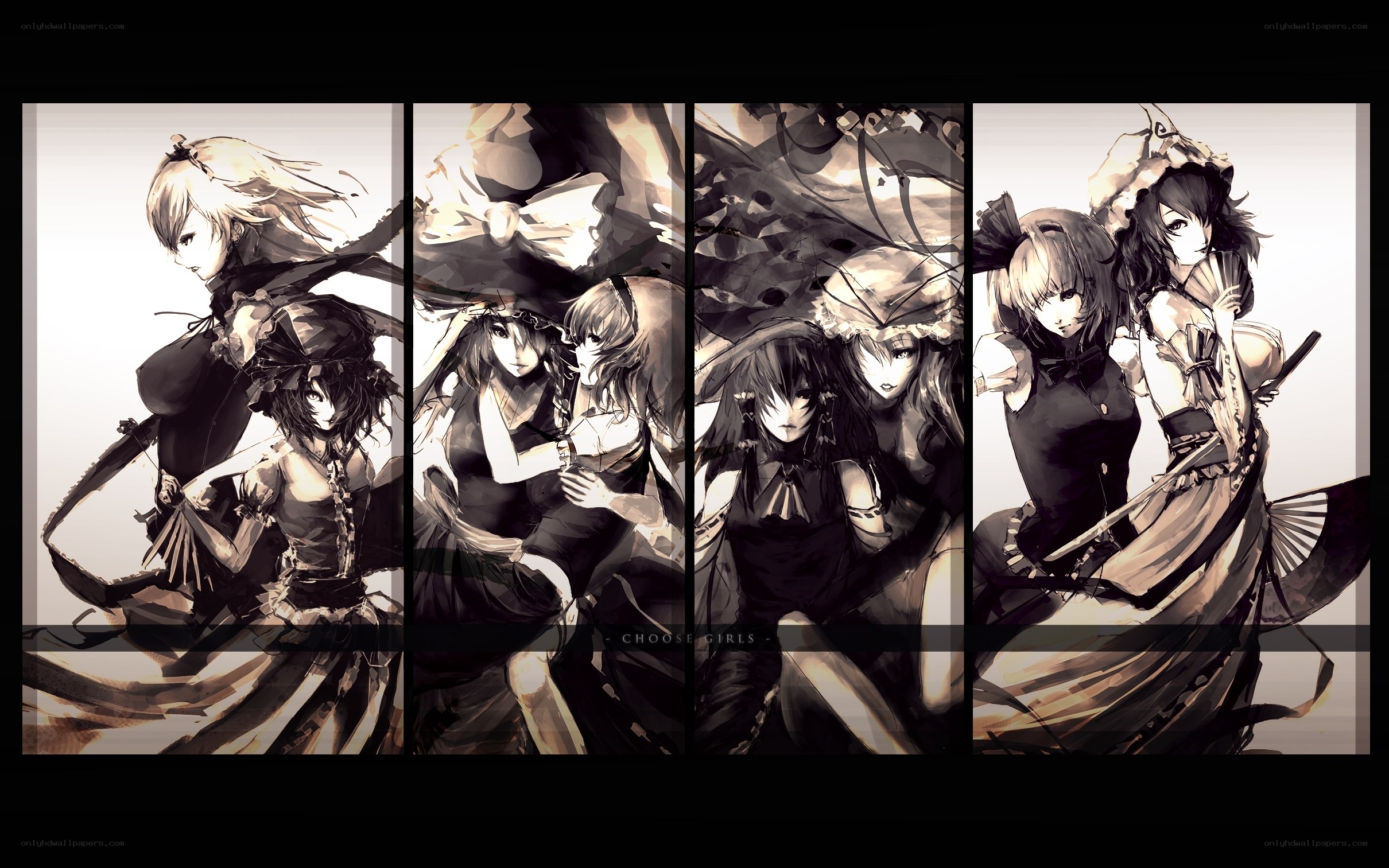 anime girls collage artwork