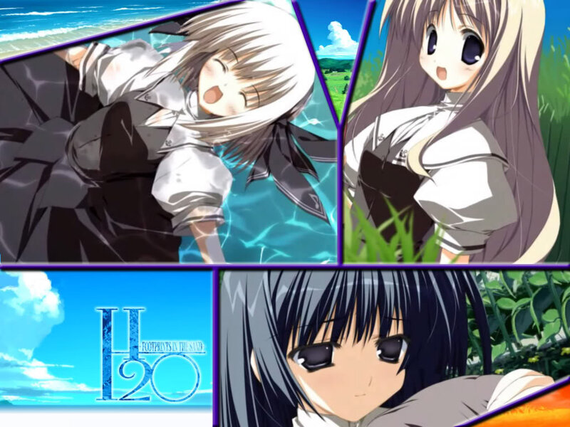 Anime Girls Collage — Blue, Serene