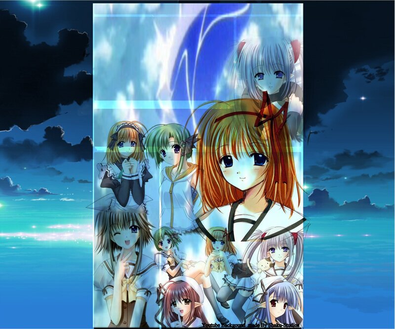 Anime Girls Collage — Blue