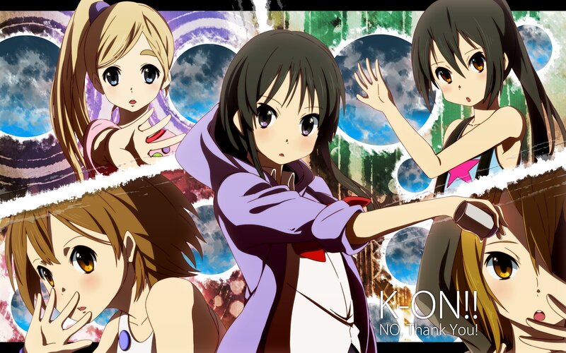 Anime Girls Collage — Purple, Playful