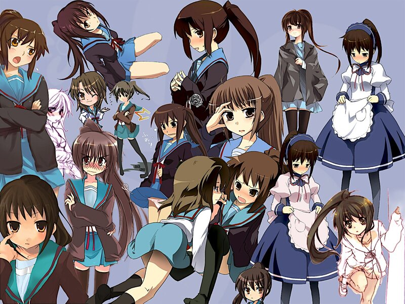 Anime girls collage
