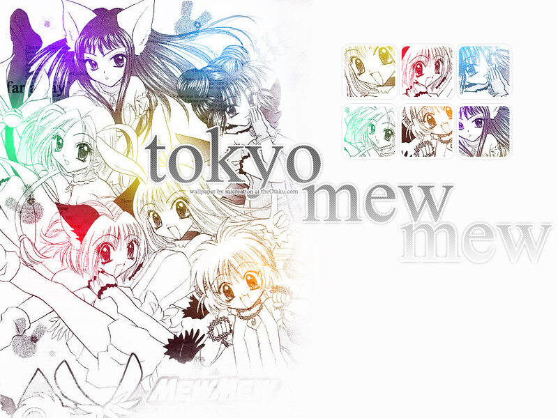 Anime Girls Collage — White, Playful