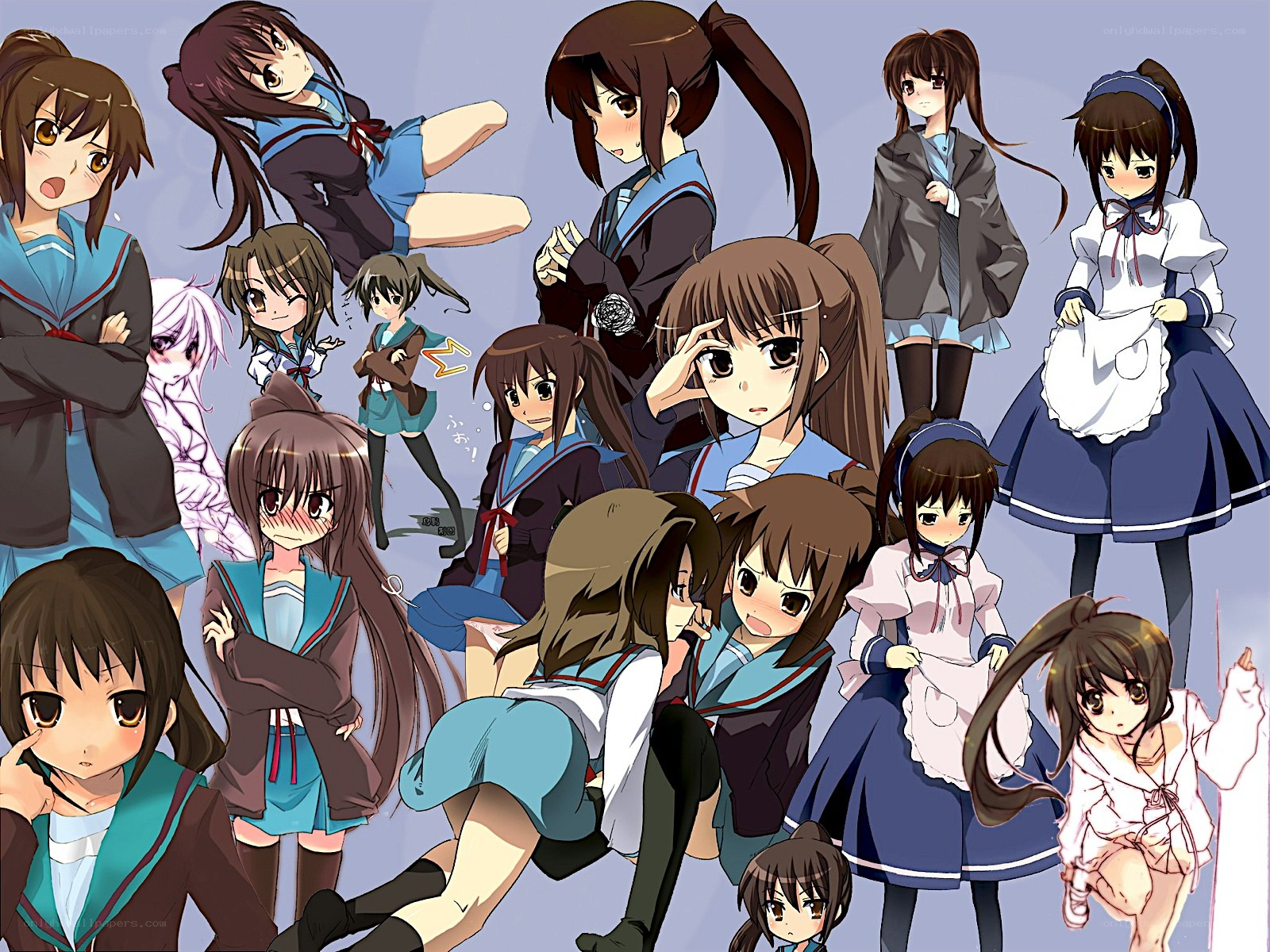 Anime girls collage