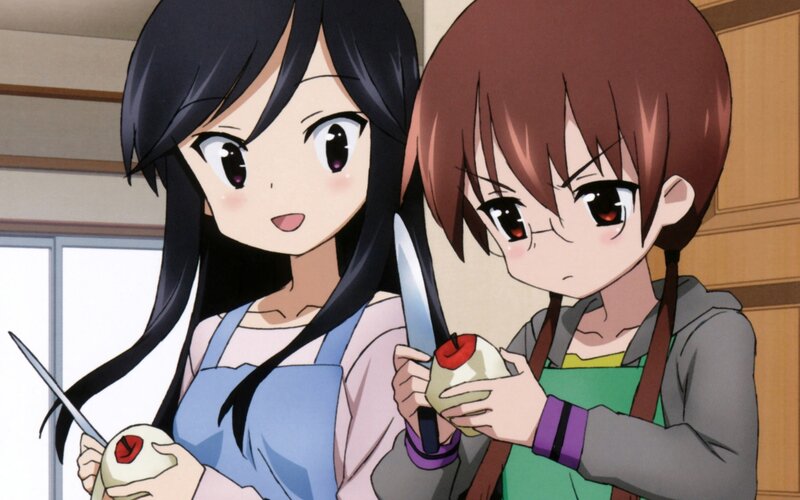 anime girls cooking apples