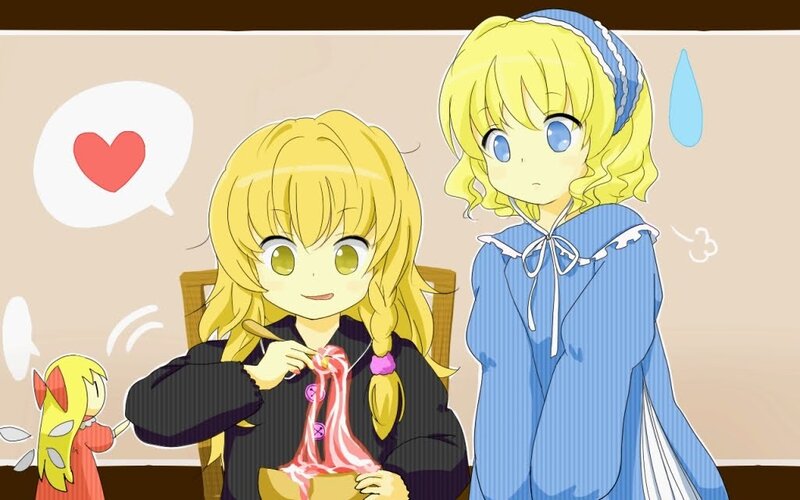 Anime girls cooking together