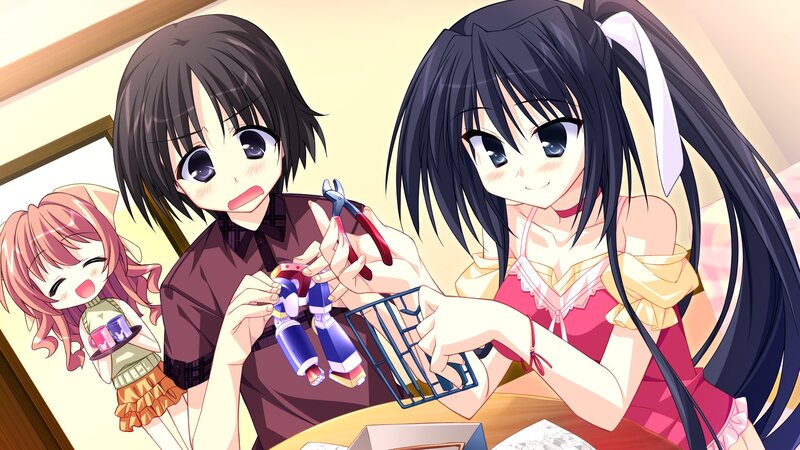 Anime girls crafting together