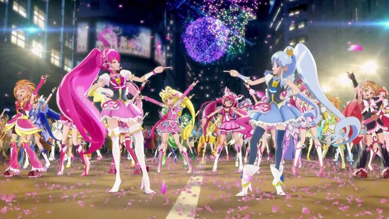 Anime Girls Dancing — Pink, Festive