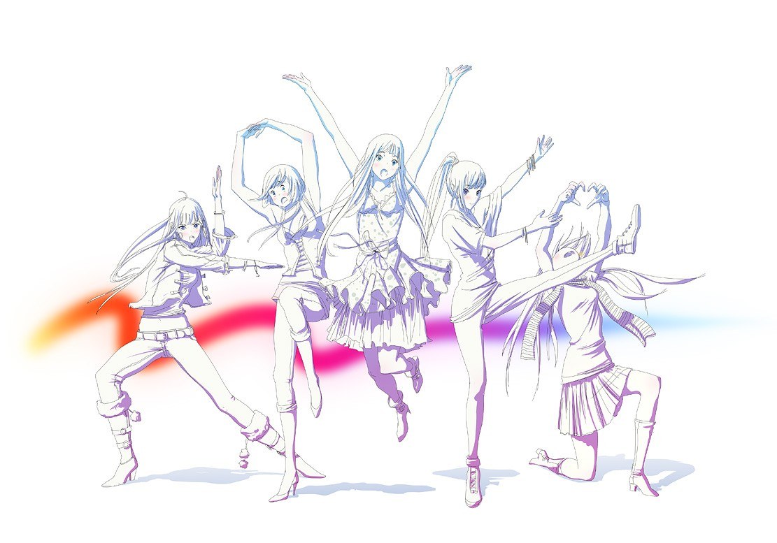 anime girls dancing together