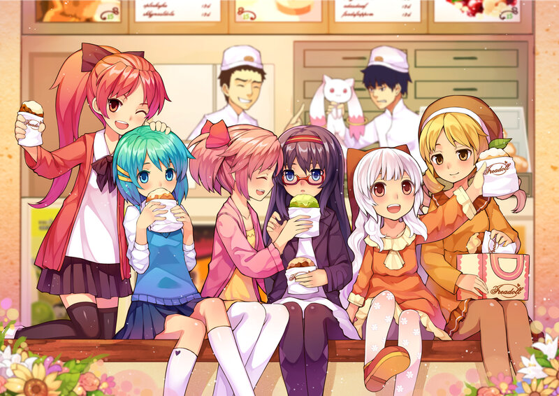 Anime Girls Eating Desserts