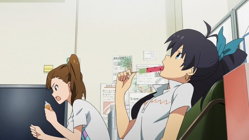 Anime girls eating ice cream