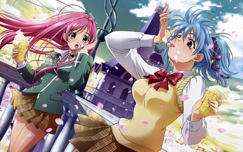 Anime girls eating ice cream