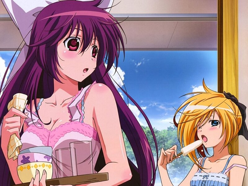 Anime girls eating ice cream
