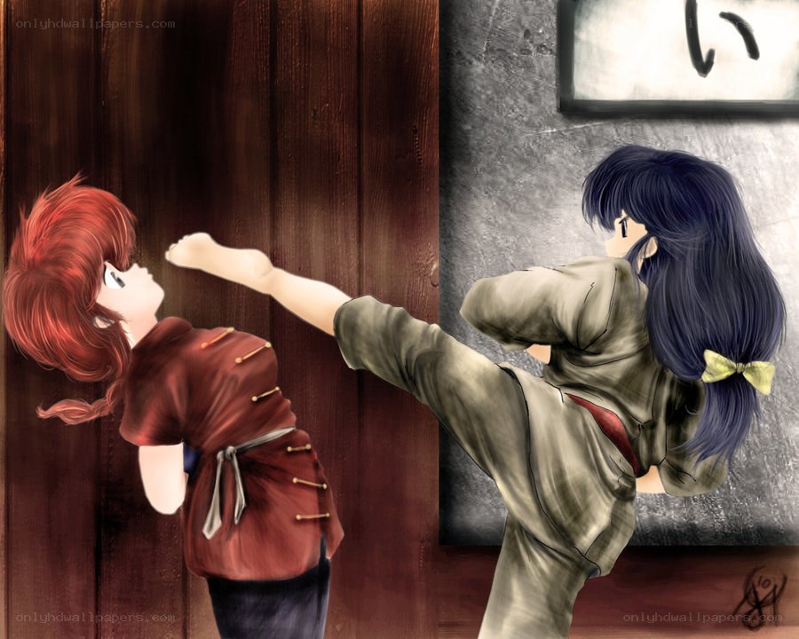 anime girls fighting