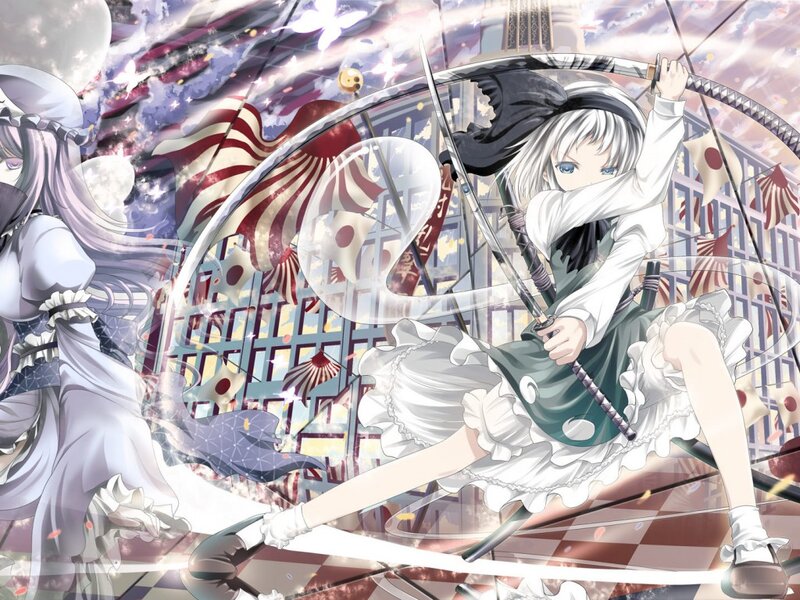 Anime Girls Fighting — White