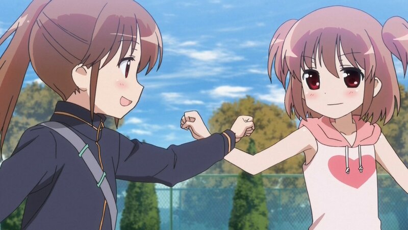 anime girls fist bumping