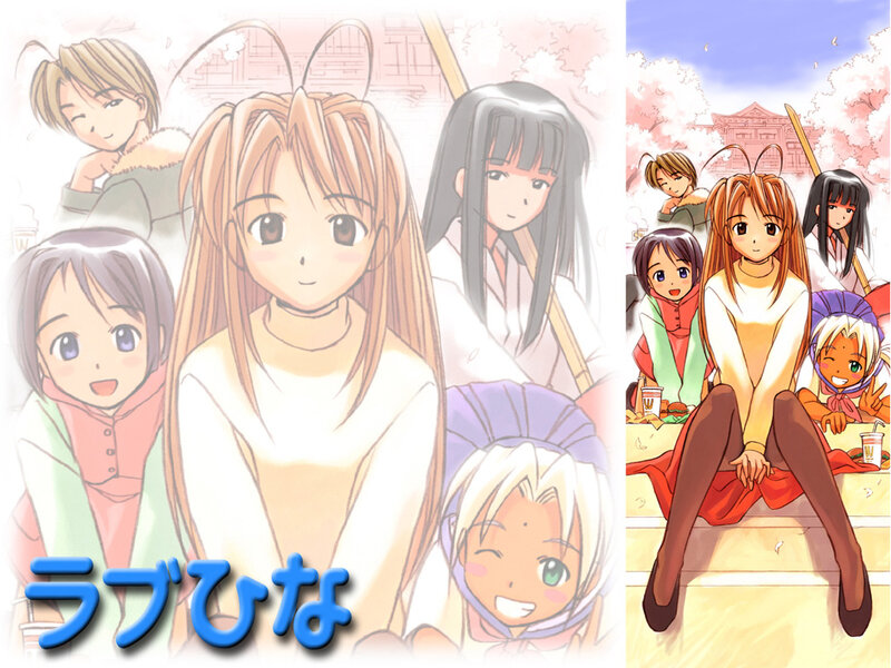 Anime Girls Group — Pink, Cheerful, Spring