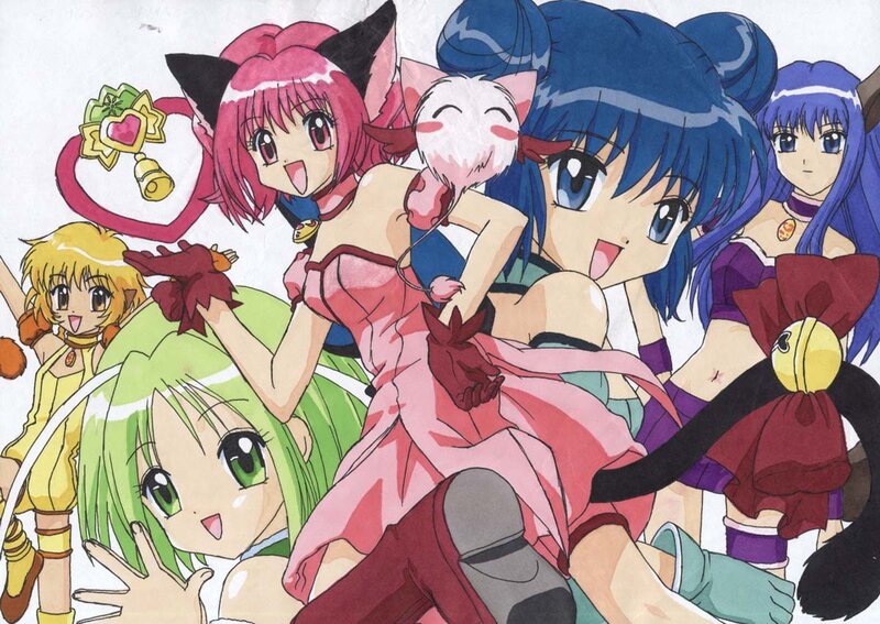 Anime Girls Group — Pink, Cheerful