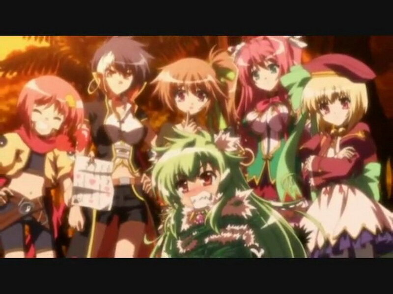 anime girls group portrait