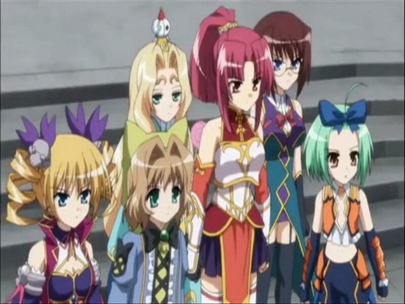 anime girls group portrait