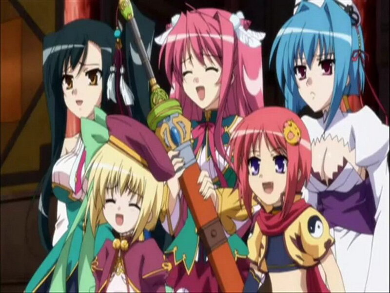 anime girls group portrait