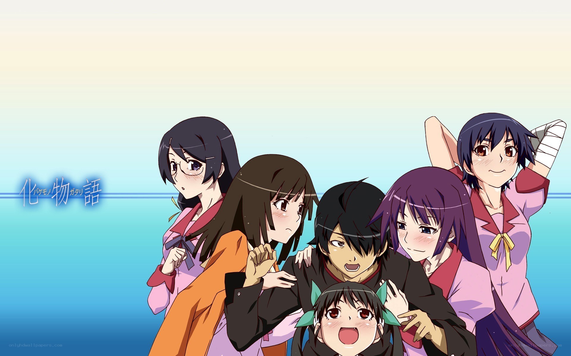 Anime girls group portrait