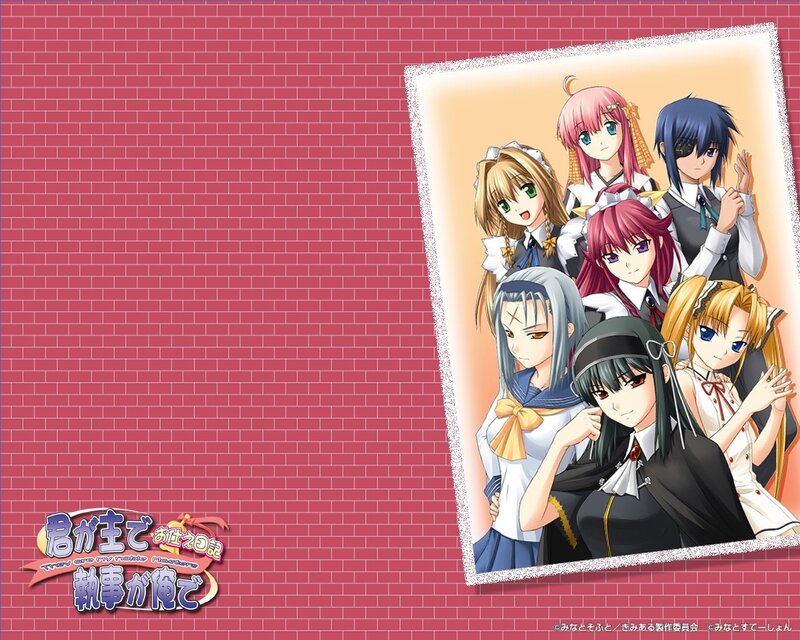 anime girls group portrait