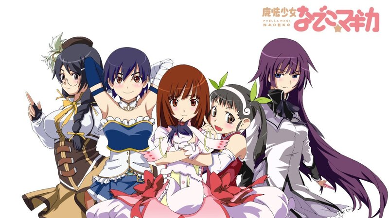 anime girls group portrait