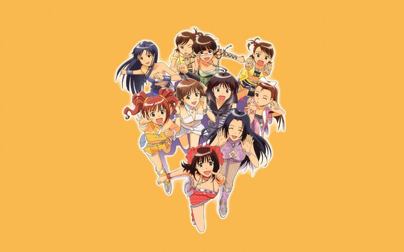 anime girls group portrait