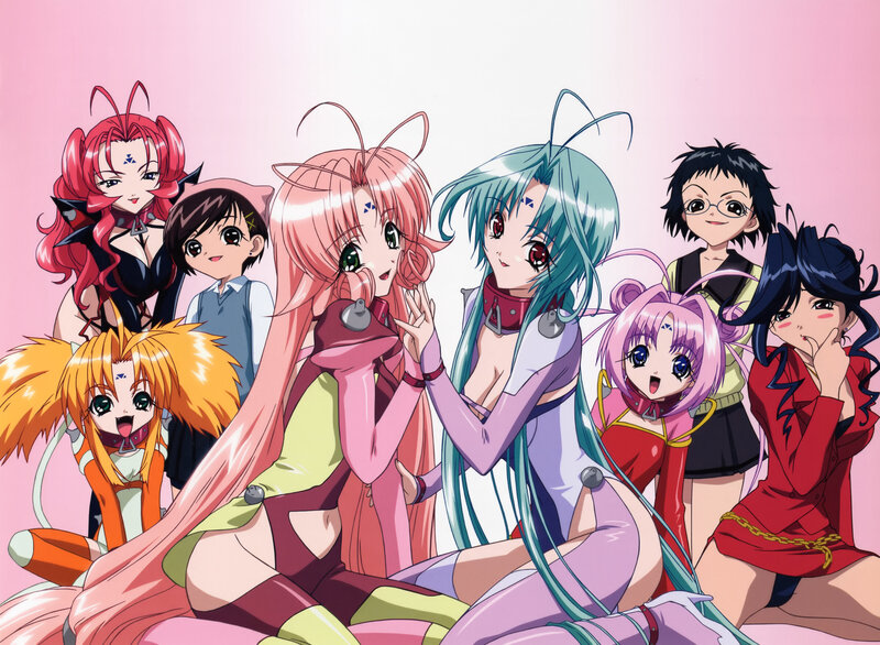 anime girls group portrait