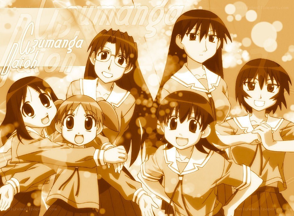 anime girls group portrait
