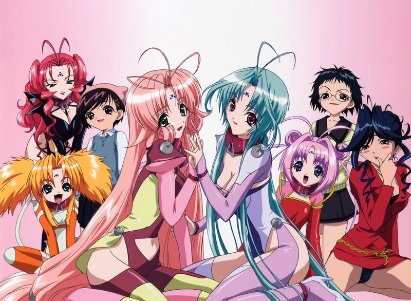 anime girls group portrait