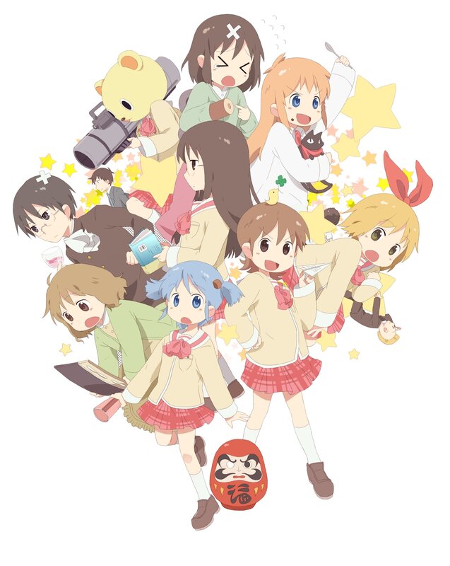 Anime Girls Group — White, Playful