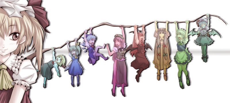 Anime Girls Hanging from a Branch
