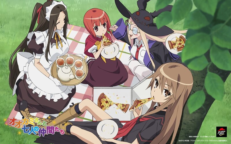 anime girls having a picnic